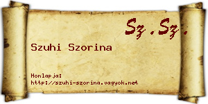 Szuhi Szorina névjegykártya